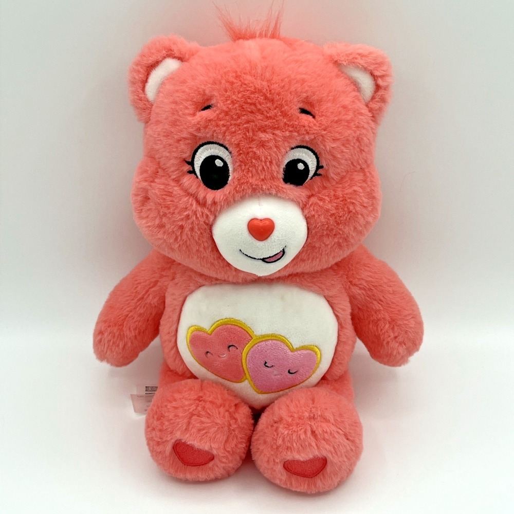 Care Bears Love-A-Lot Bear Plush 13" Pink 2020 Stuffed Animal JZ14